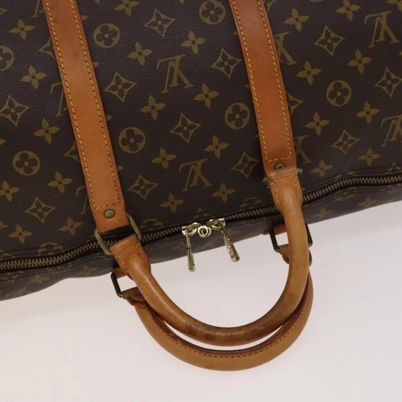 LOUIS VUITTON Monogram Keepall 55 Boston Bag M41424 LV Auth 136098 - Picture 8 of 16